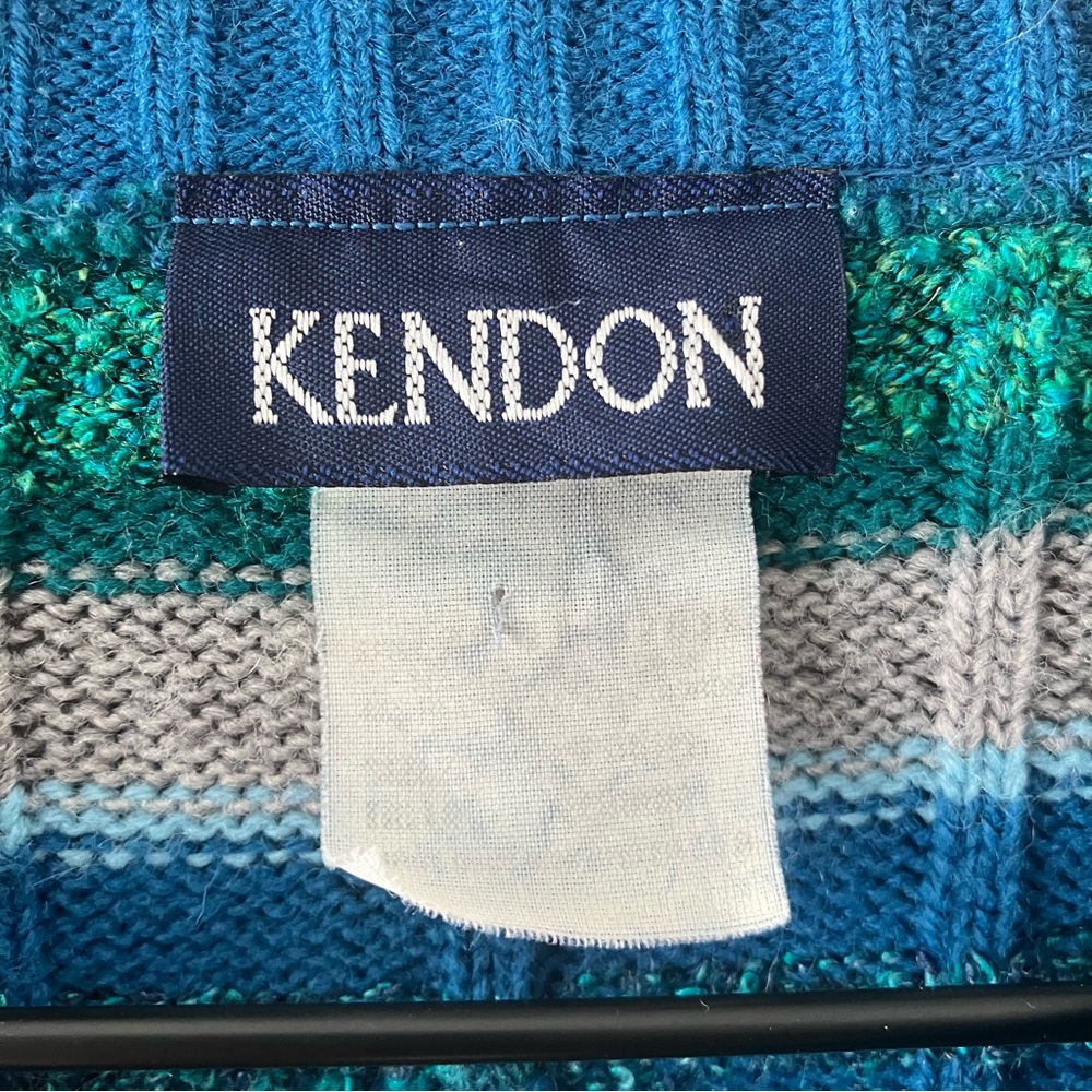 VINTAGE Striped Ribbed Short Sleeve Crewneck Sweater - Picture 4 of 4
